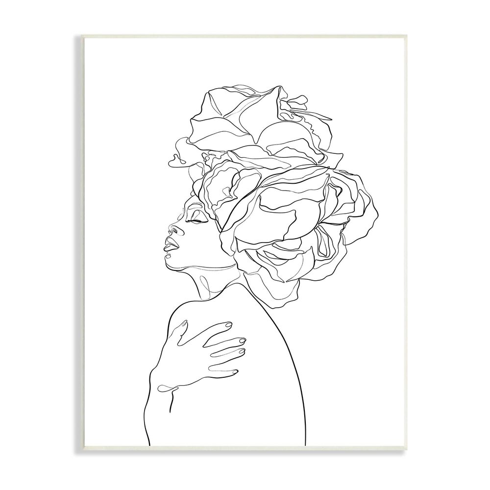 7176 Slouching with Headwrap Minimalism Linework